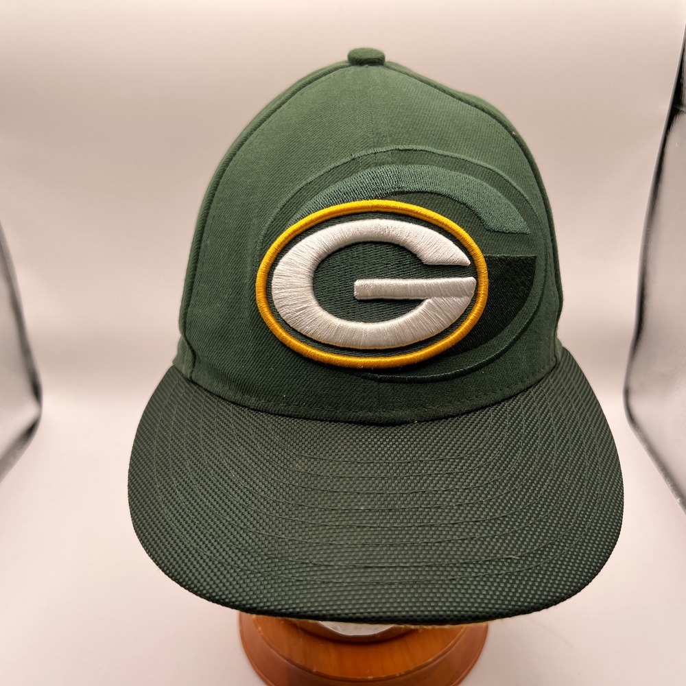 New Era Green Bay Packers 59FIFTY Fitted Hat NFL Football Green Yellow Cap